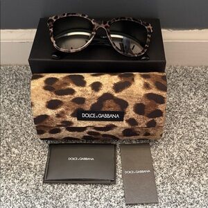 Dolce & Gabbana Brown Leopard Sunglasses